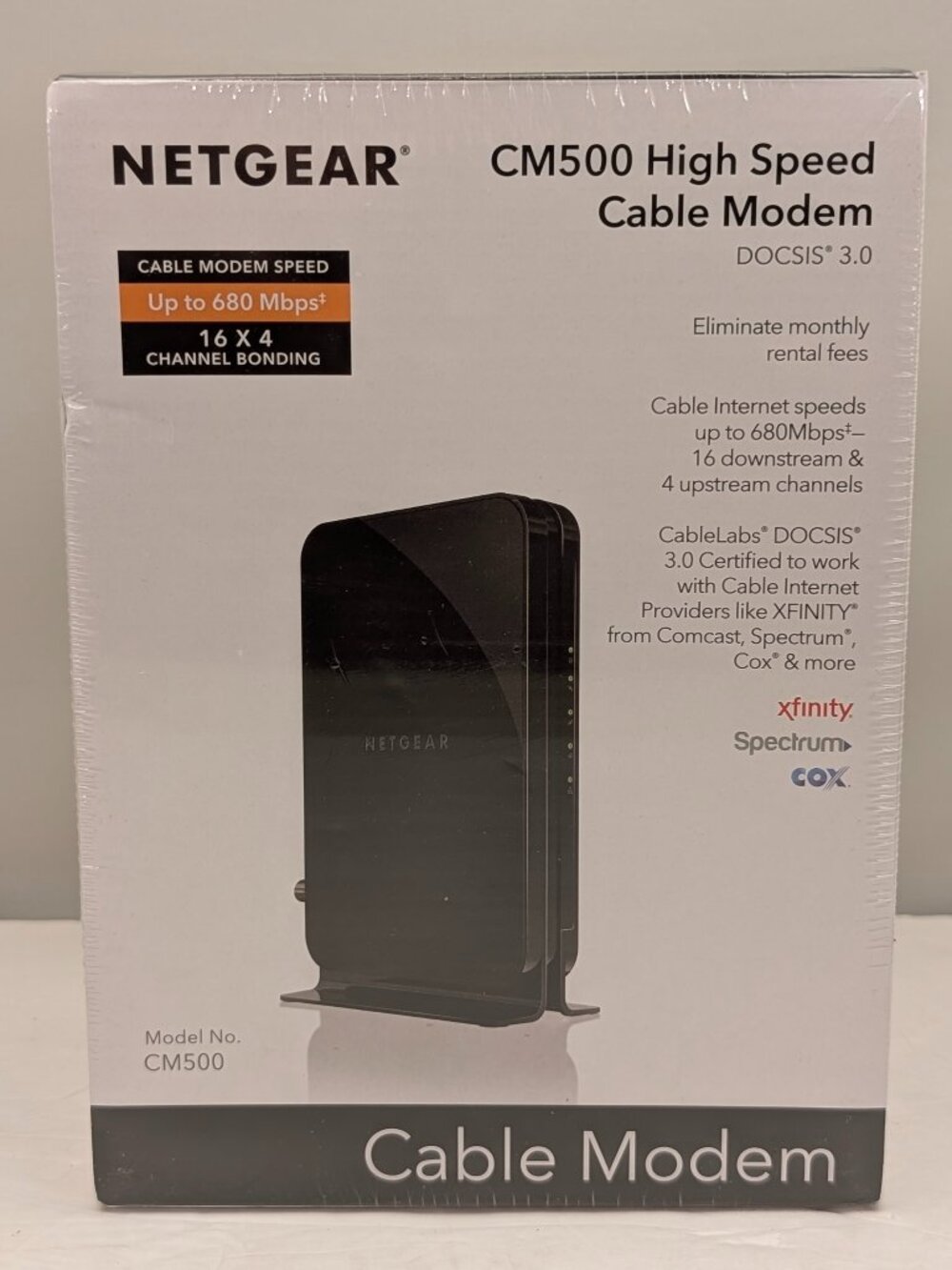 NETGEAR CM500 High Speed Cable Modem | DOCSIS 3.0 | CM500 / CM500-1AZNAS | NEW